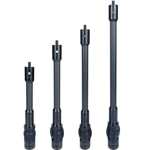 ZMATLIAO Carbon Archery Bow Stabilizer Single Side Adjustable V-Bar Mount Quick Disconnect Bow Rod Stabilizer, Bow Stabilizer & Compound Bow Accessories-6