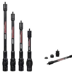 LWANO Compound Bow Archery Stabilizer 10 Inch Balance Bar for Vibration Reduction, Carbon Fiber Lightweight and Durable, Ideal for Hunting and Target Shooting (10 inch)