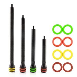 Kqimris Archery Bow Stabilizer, 6/8/10/12 Inch Carbon Fiber Bow Balance Bar Rod Side Rod Stabilizer with Damping System for Compound Recurve Bow Hunting Archery Accessory (12")