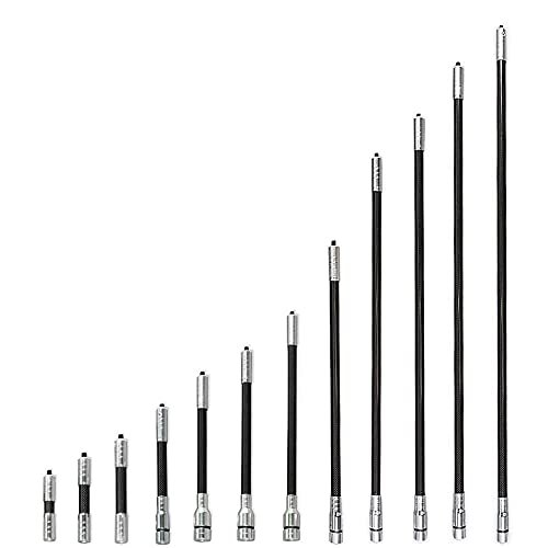 ZSHJG Archery Bow Stabilizer Balance Bar Extension Pole Rod 4-34 inch Carbon Fiber Shock Absorber for Recurve Compound Bow (15 inch)