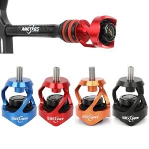 limaity Archery Bow Stabilizer Weight Balance Bar Shock Absorber Universal 5/16 Thread for Bow Riser Balance Rods Counterweights Accessories (Red)