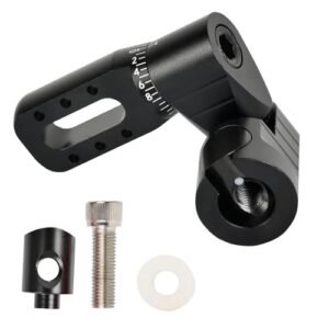 SPG Archery Single Side V-Bar Mount - Adjustable Bow Stabilizer Quick Disconnect Aluminum Alloy Back Bar Stabilizer Mount Rod Bow Stabilizer Sidebar Mount for Compound Recurve Bow (Black)