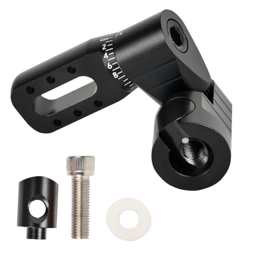 SPG Archery Single Side V-Bar Mount - Adjustable Bow Stabilizer Quick Disconnect Aluminum Alloy Back Bar Stabilizer Mount Rod Bow Stabilizer Sidebar Mount for Compound Recurve Bow (Black)