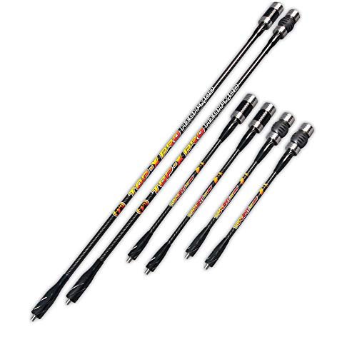 MILAEM 12/15 Inch Archery Bow Stabilizer Balance Bar Stabilizer Carbon Fiber Stabilizer Dampen Weight for Compound Bow Recurve Bow Hunting Shooting Competition (Type 3, 15 inch)