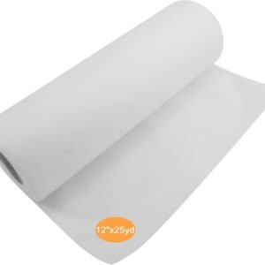 New brothread Wash Away - Water Soluble Machine Embroidery Stabilizer Backing & Topping 12" x 25 Yd roll - Light Weight - Cut into Variable Sizes for Machine Embroidery and Hand Sewing