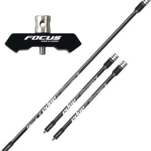 Nexus Edge 28" & 10" High Module Carbon Stabilizers + Fusion V-Bar Set/Black Color