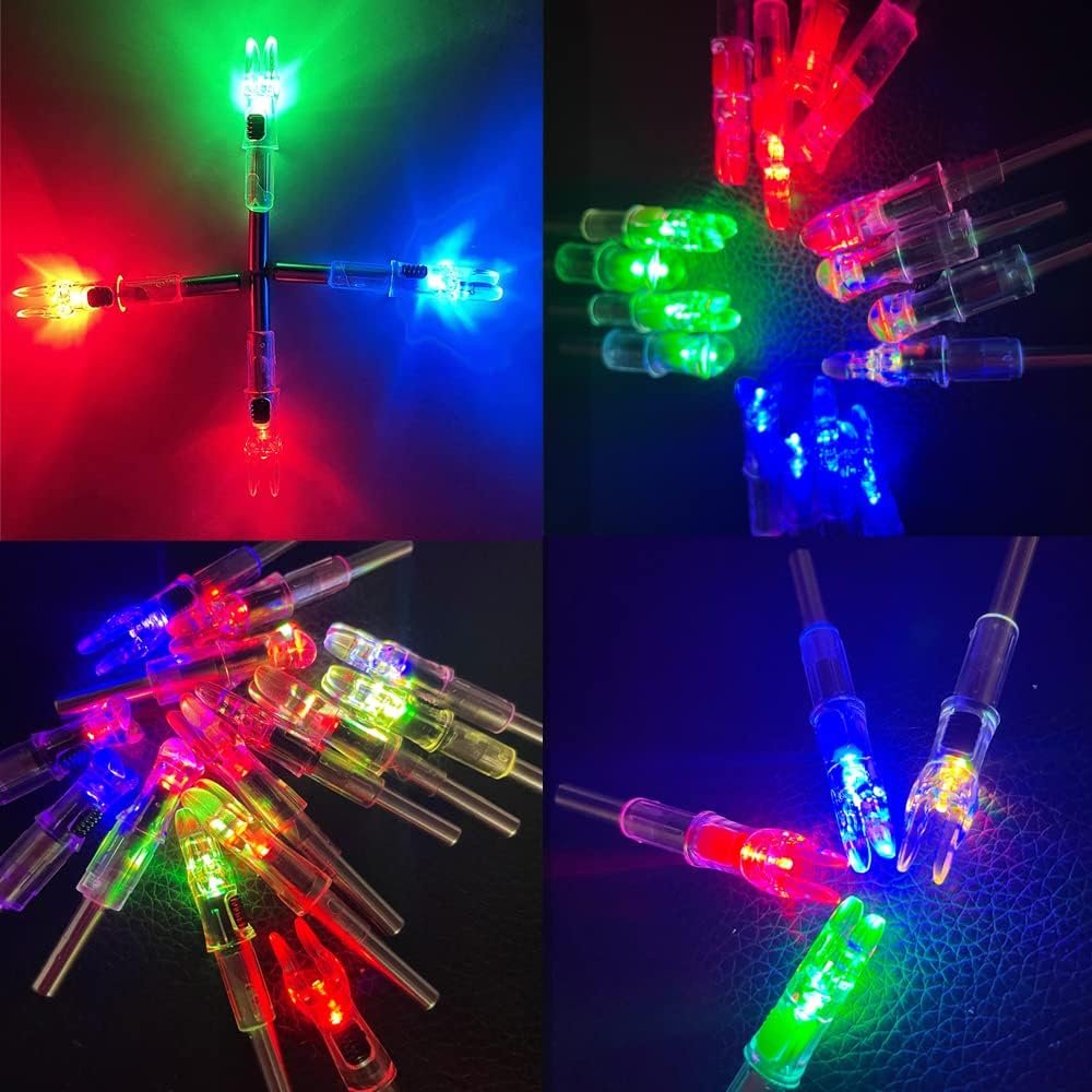 Lighted Nocks for Arrows 6Pcs Led Archery Nocks with .244"/6.2mm Inside Diameter