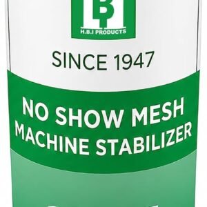 H.B.I. Products No Show Mesh Machine Embroidery Stabilizer White Invisible Cut Away Medium Weight 12" x 25 Yards
