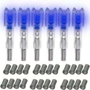 6PCS Led Lighted Nocks for Arrows with .285 .297 .300 .305 Inside Diameter