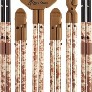 4 Stable Sticks® Ultimate Shooting Sticks - Lightweight, Extrem Stability for Hunting and Shooting, Foldable and transportable, 4 Point Bipod, Safari, Hunting