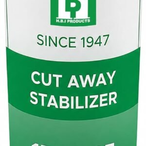 H.B.I. Cut Away Stabilizer for Machine Embroidery, 2.5 oz Medium Weight Embroidery Stabilizer Backing, Cutaway Stabilizer for Embroidery Machines, Interfacing Fabric for Sewing, 15" x 25 Yards