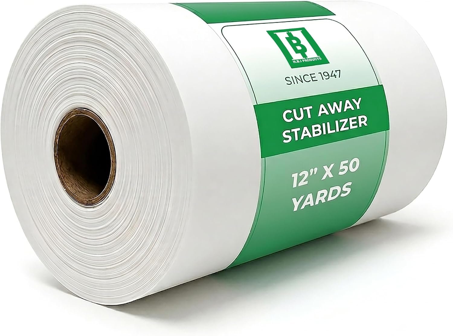 HBI Cut Away Embroidery Stabilizer Roll 12" x 50 Yards – Cut Away Stabilizer for Machine Embroidery, Embroidery Stabilizer, Stabilizer for Embroidery Machines, 2.5 oz Embroidery Backing