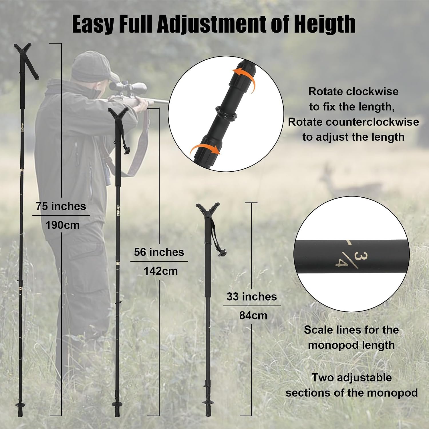 HUNTPAL Shooting Stick Review – Versatile Monopod for Hunters - Image 3